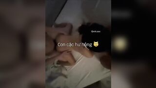 Chén em sinh viên dâm, chiều 2 buồi em mới sướng