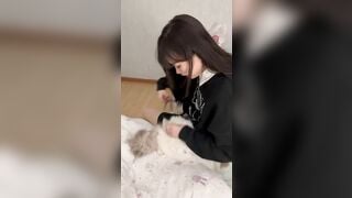 chén em ghệ dáng nuột vú to lồn múp hồng hào non tơ trong phòng em