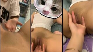 Con bạn thân không tin lồn nhét vừa 3 ngón thực hành nhét thử và cái kết bị móc tung