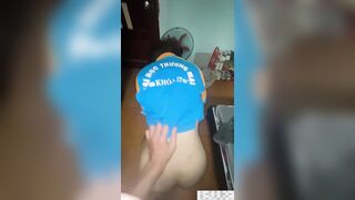 Bé sinh viên Đại học Thương mại TMU chịch xong anh còn bắt em đẩy tinh ra để quay phi 2