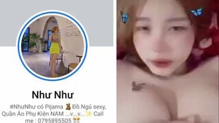 Như Như Xinh Gái Show Vú Khủng Đầu Ti Hồng