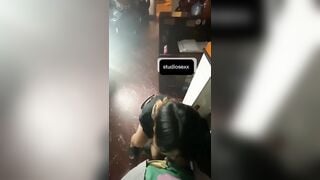 Nứng cặt bắt chị ruột bú cu trong bếp