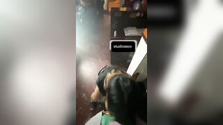 Nứng cặt bắt chị ruột bú cu trong bếp